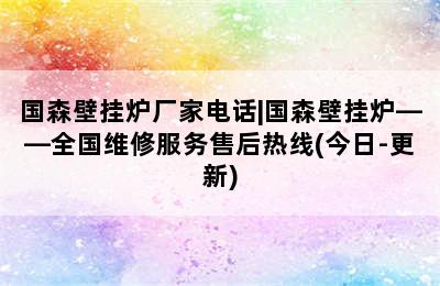 国森壁挂炉厂家电话|国森壁挂炉——全国维修服务售后热线(今日-更新)